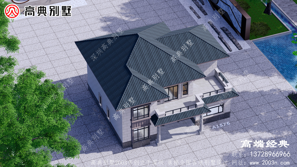 别墅设计图纸二层新农村自建房设计现代风格结构施工效果图
