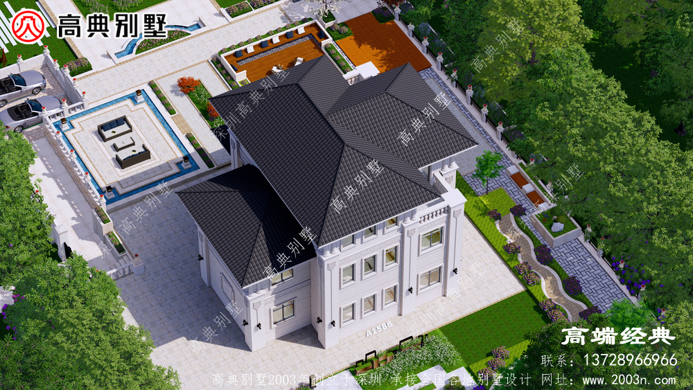  三层大户型农村别墅设计图纸豪华欧式自建房施工图