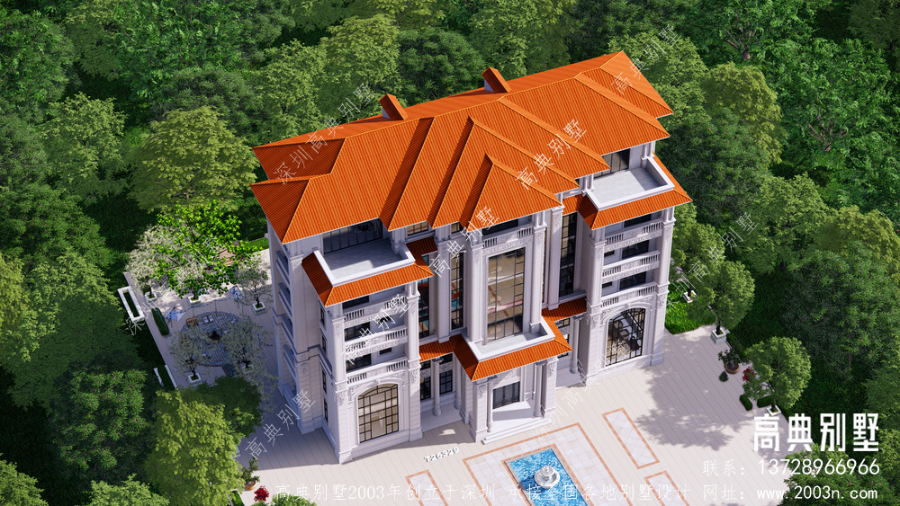 六层顶级豪华别墅石材别墅，建一座过上舒适体面的生活